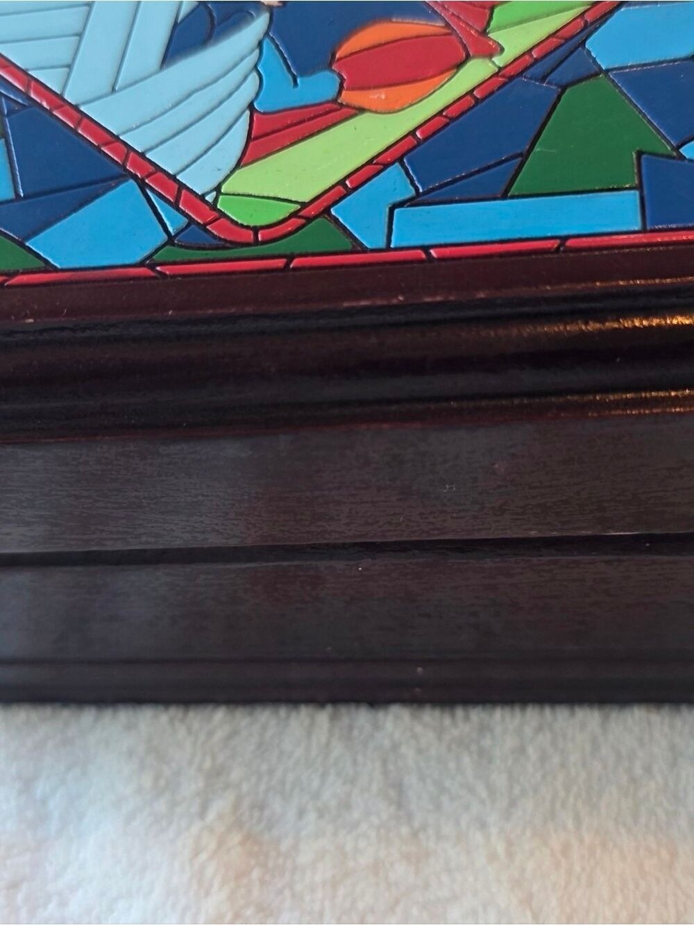 Walt Disney Sleeping Beauty Keepsake Trinket Box Wooden with Mosaic Design - Picture 4 of 15